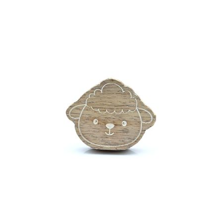 Kids Handmade Mango Wood Sheep Drawer Knob